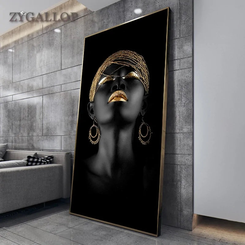 Modern Art Canvas African Black Woman Posters